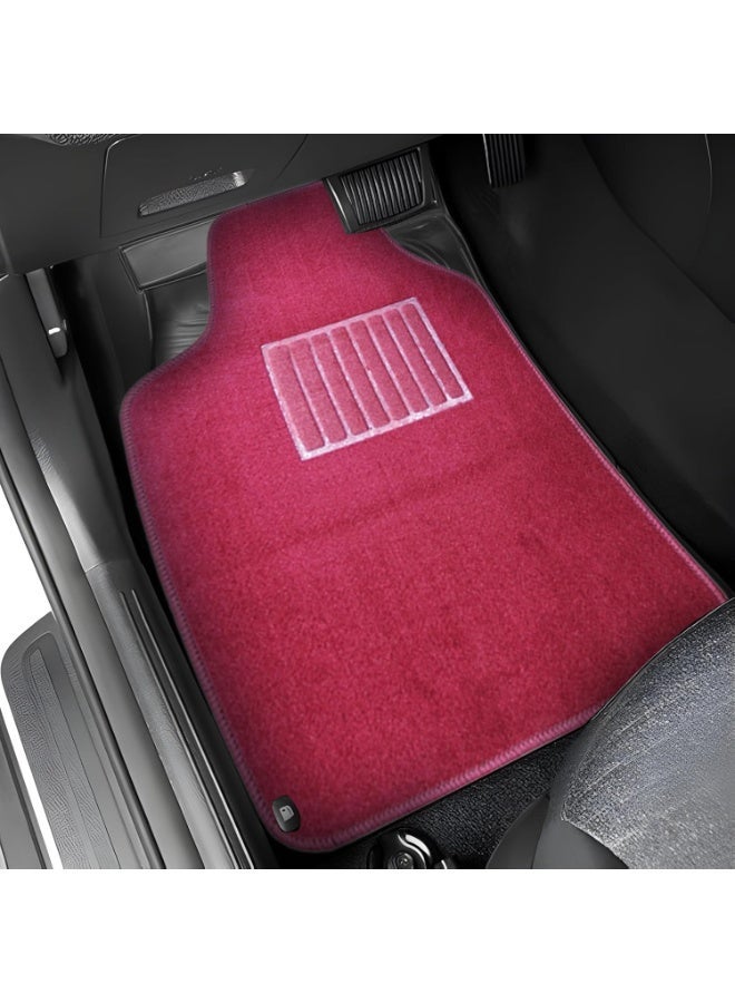 HERIOS Universal Car Floor Mats Set, Maroon, 5 Piece, Heavy Duty Waterproof Non Slip, All Season Interior Protection for SUV and Sedan, car mat, car floor mat, car accessories (MAROON) - Image 4